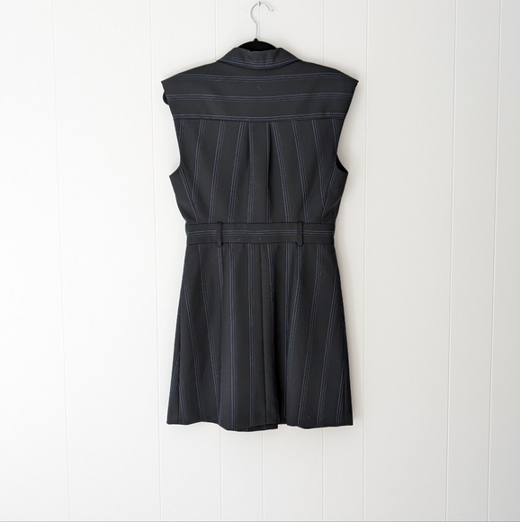 NWT Sandro Vaiana Stripe Tailored Wool Sleeveless Blazer Dress, size 38 - Picture 2 of 12